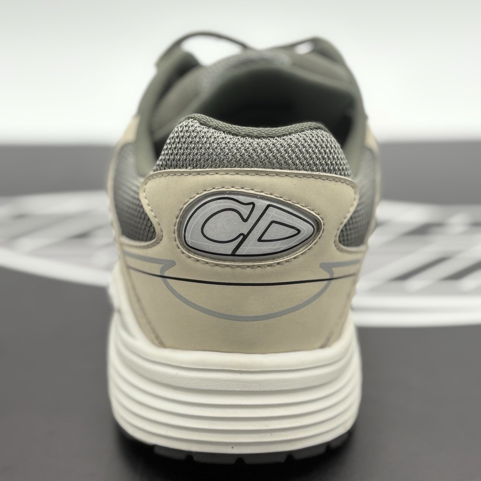 Size 46 (13 US) Dior B30 Reflective Sneaker ' Olive Green Beige ' | SUPER CLEAN