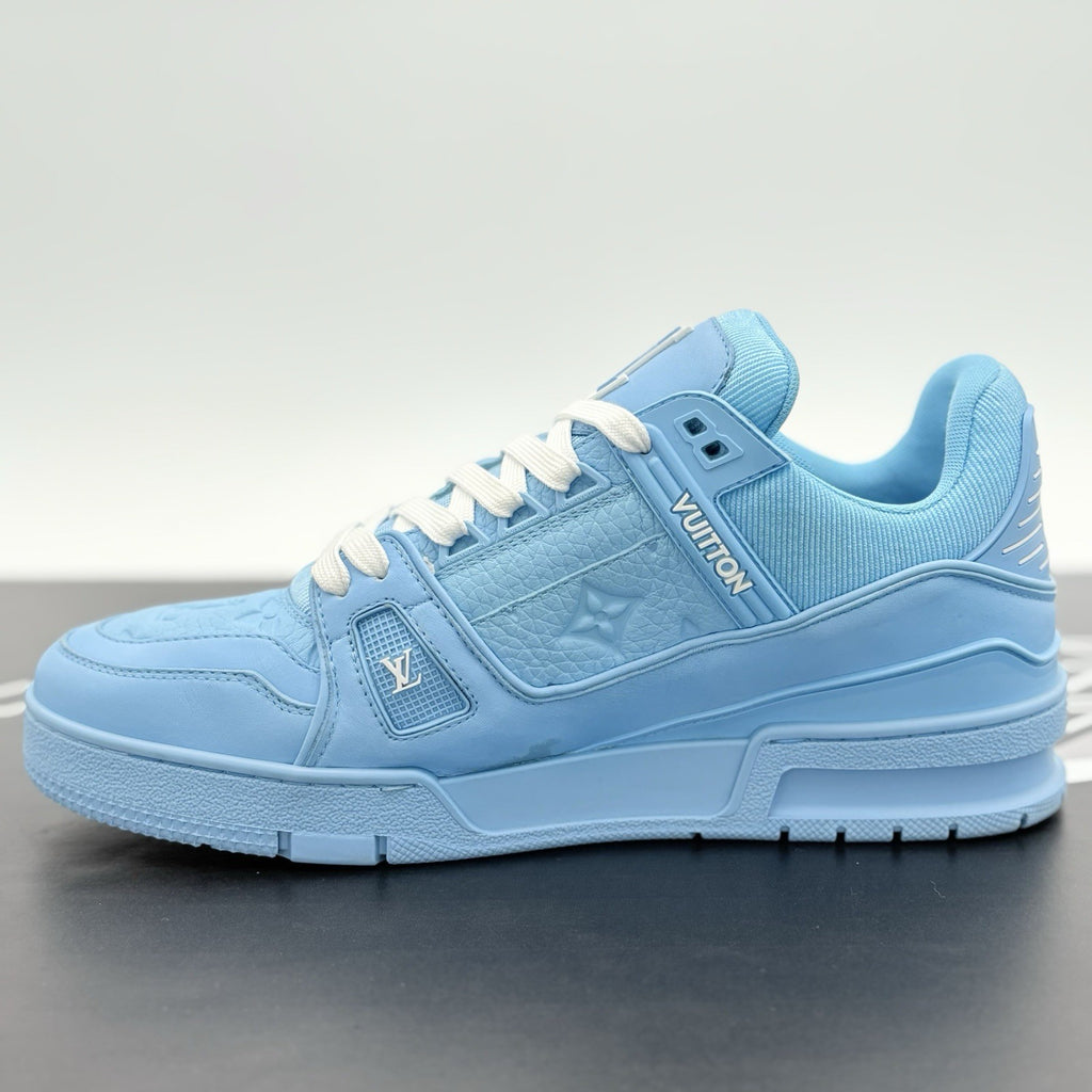 Size 7.5 LV (8.5-9 US) - Louis Vuitton Trainer ' Light Blue ' | SUPER CLEAN!