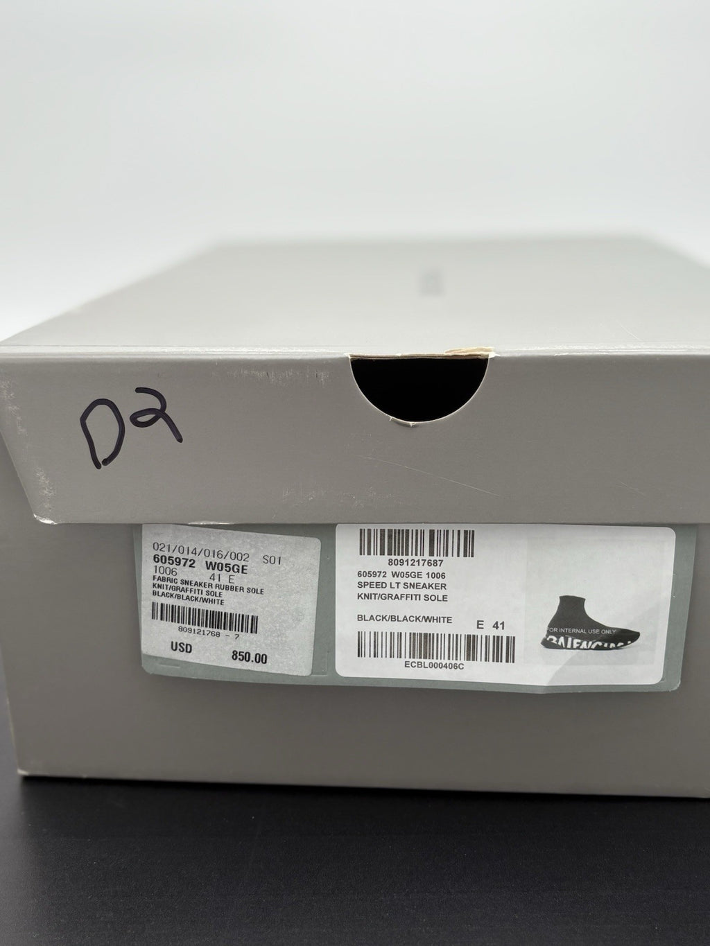 Size 41 (8 US) - Balenciaga Speed Graffiti Trainer  ' Black ' | BRAND NEW