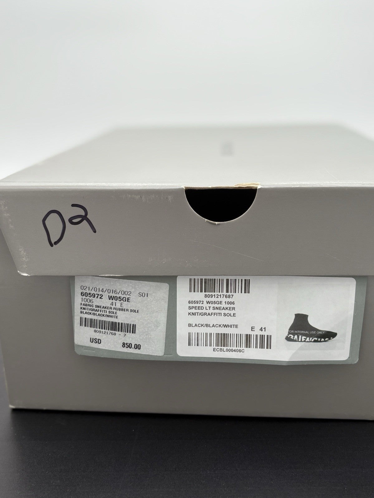 Size 41 (8 US) - Balenciaga Speed Graffiti Trainer  ' Black ' | BRAND NEW