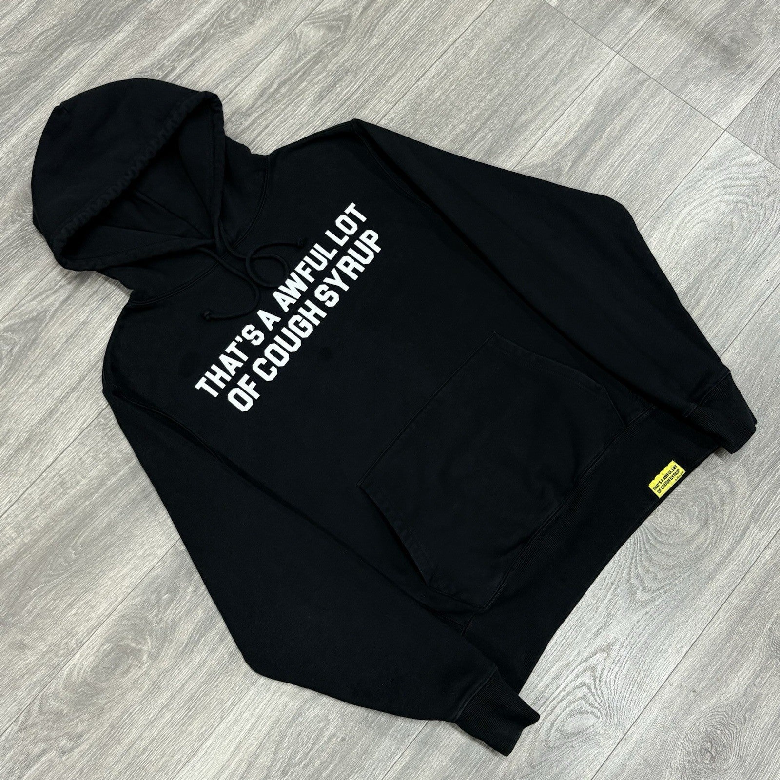 Size M - Thats A Awful Lot Of Cough Syrup Hoodie ' Black ' | NEW!