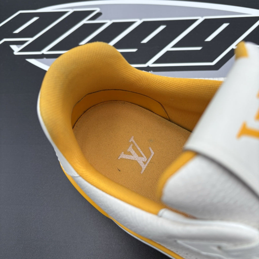 Size 40 LV (7-7.5 US) - Louis Vuitton Trainer ' White Yellow ' | GOOD CONDITION!