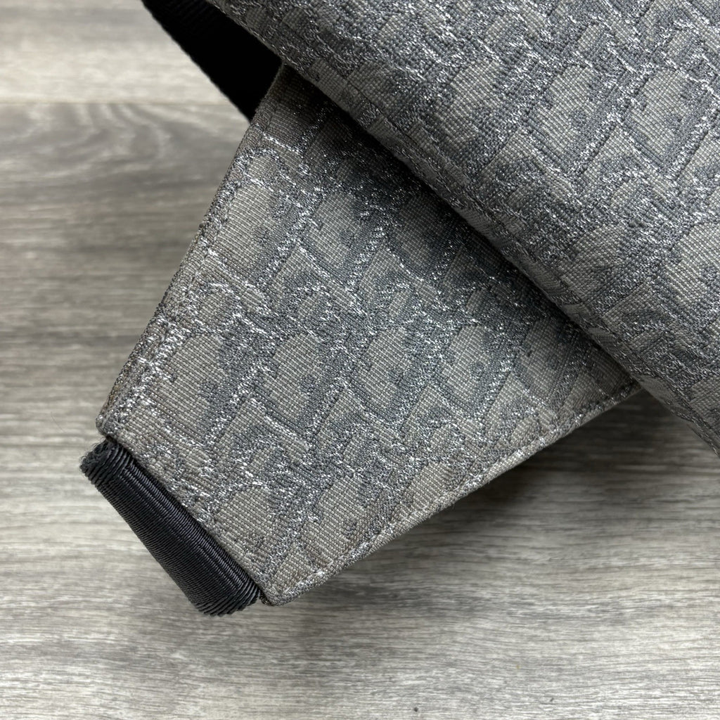 Christian Dior Ruthenium Oblique Saddle Bag ' Grey ' | SUPER CLEAN!
