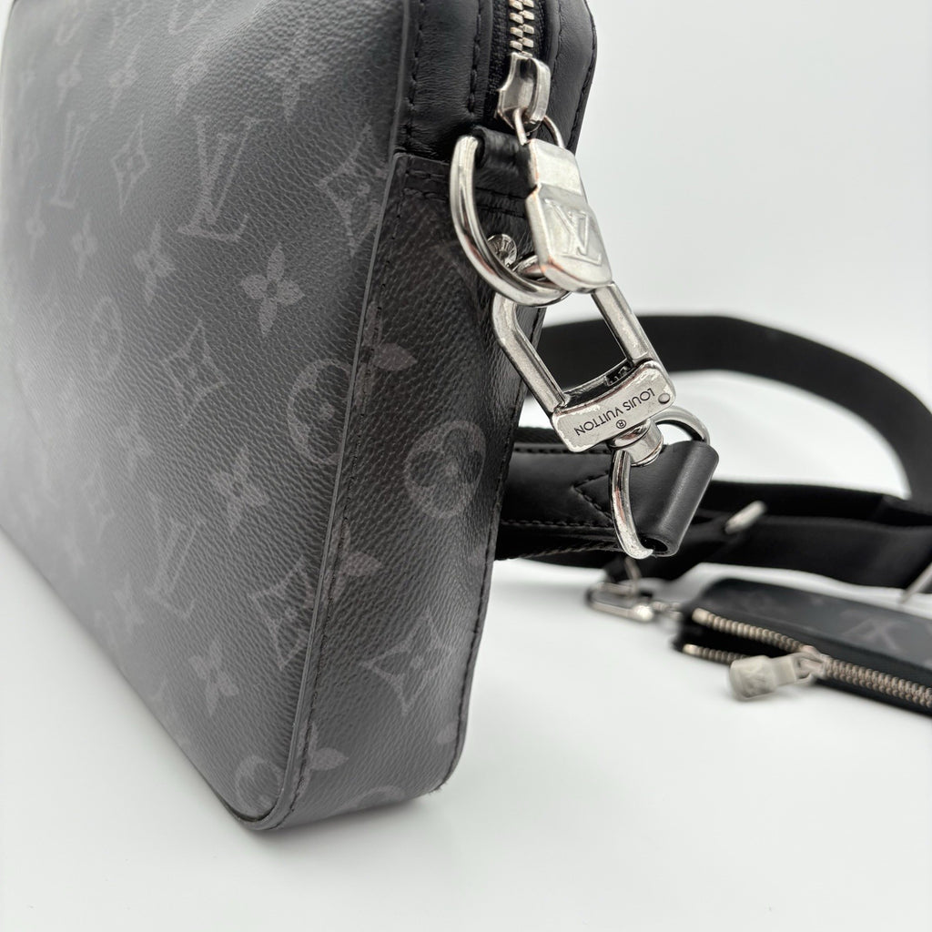 Louis Vuitton Trio Messenger Bag ' Monogram Eclipse Reverse Gray ' | GOOD COND!