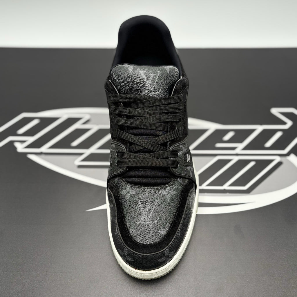 Size 8 LV (9-9.5 US) - Louis Vuitton Trainer ' Black Monogram ' | GOOD CONDITION