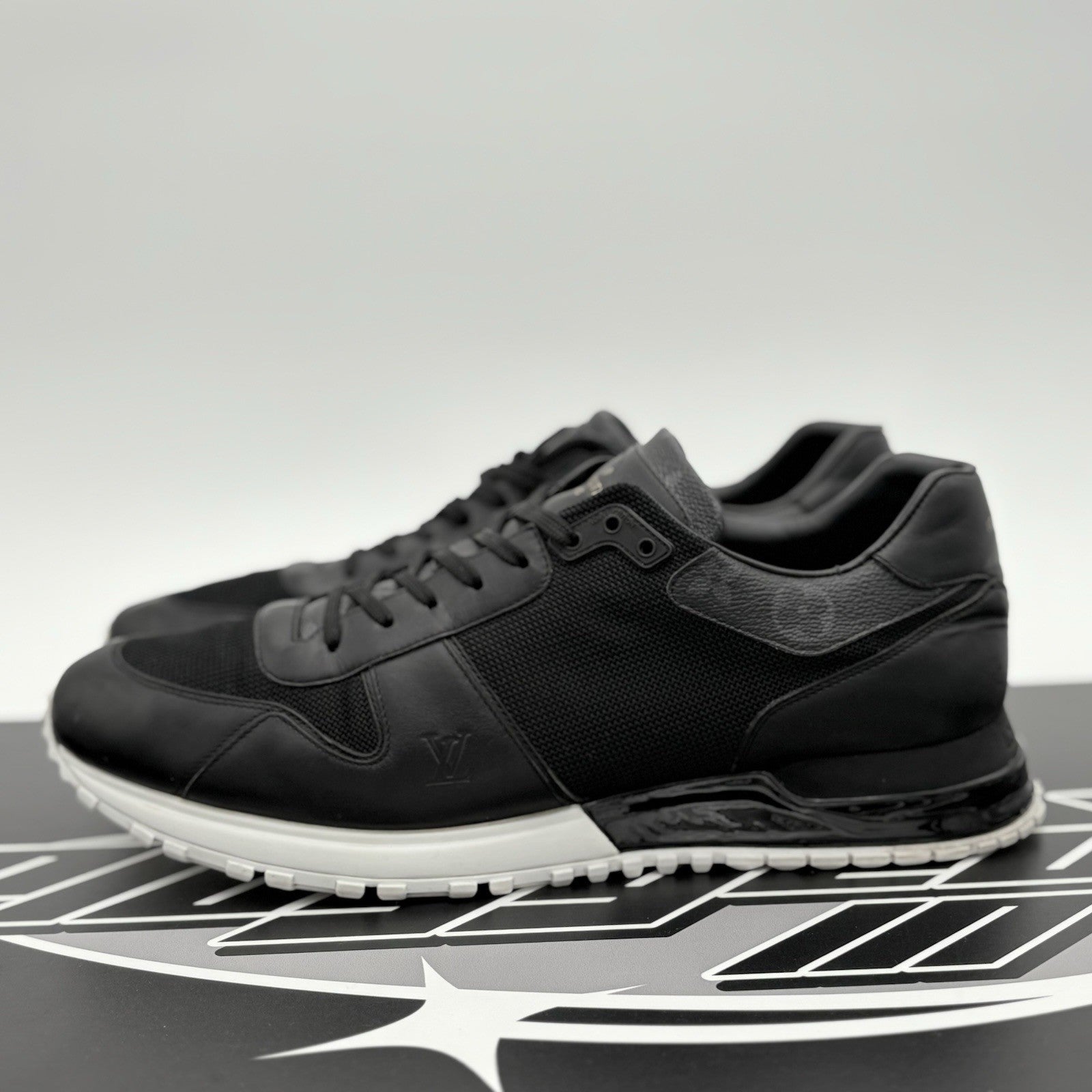 Size 9.5 LV (10.5-11 US) Louis Vuitton Run Away ' Black White ' | GOOD CONDITION