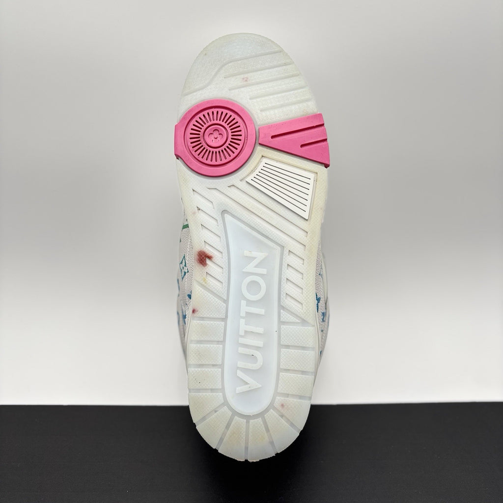Size 11 LV (12-12.5 US) Louis Vuitton Skate ' Grey Monogram Multicolor' | GREAT!