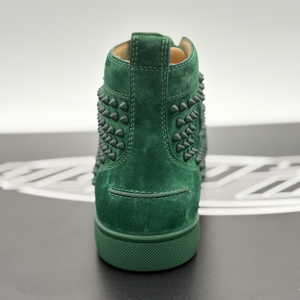 Size 41 (8 US) - Christian Louboutin Spikes ' Green ' | EXCELLENT CONDITION!