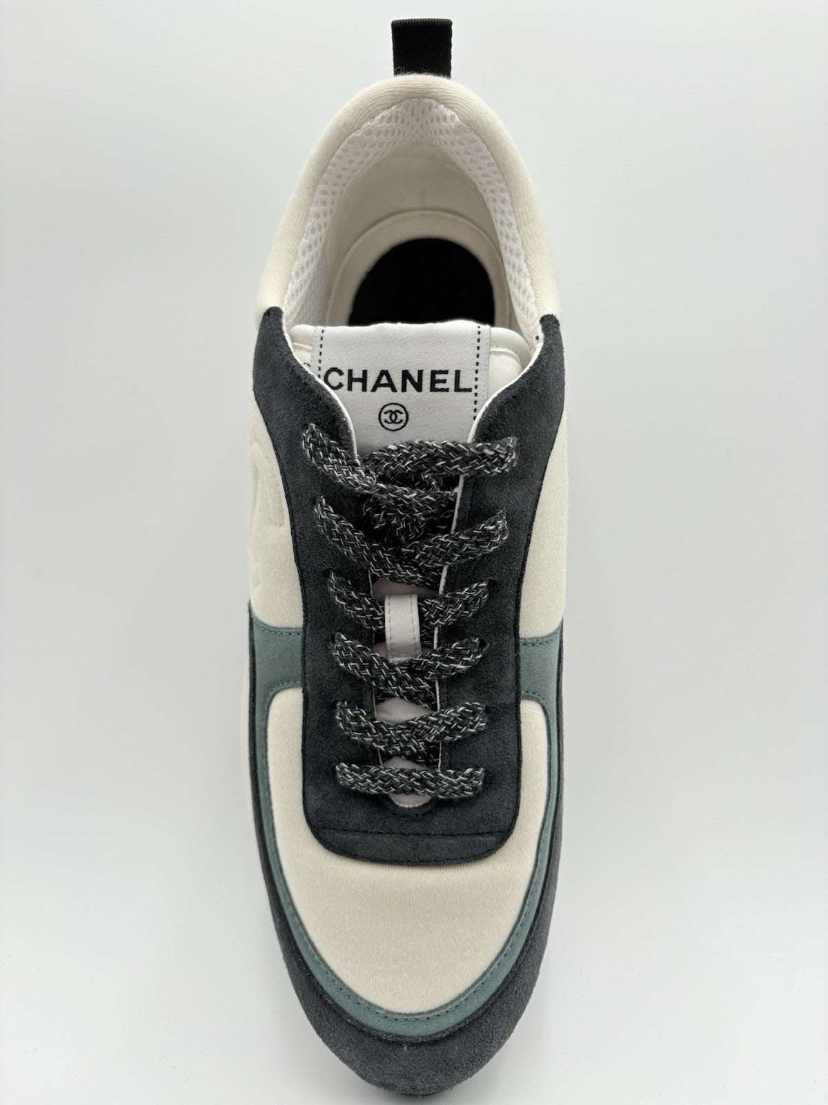 Size 41 (8 US) - Chanel Interlocking CC Logo Suede Sneaker ' Green ' | WORN 1-3x