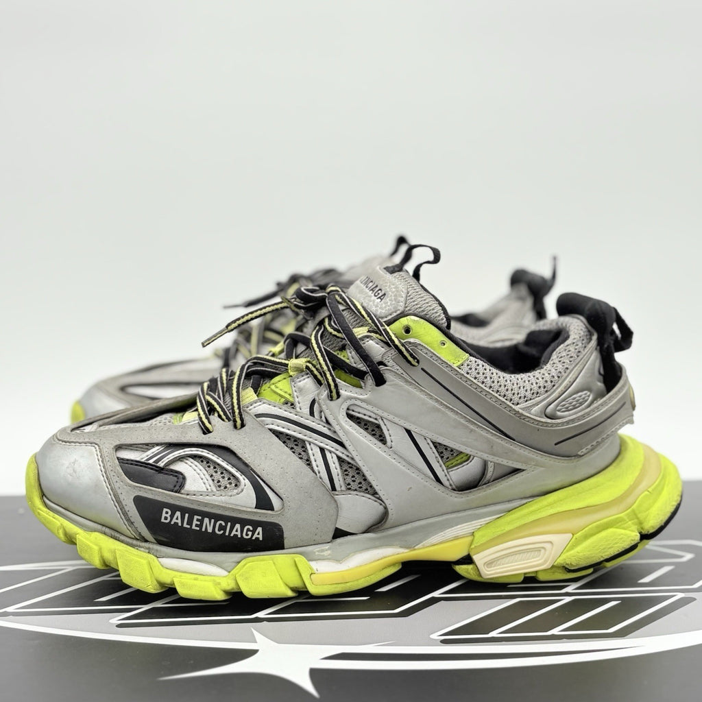 Size 43 (10 US) Balenciaga Track Sneaker ' Silver Neon Yellow ' | GOOD CONDITION
