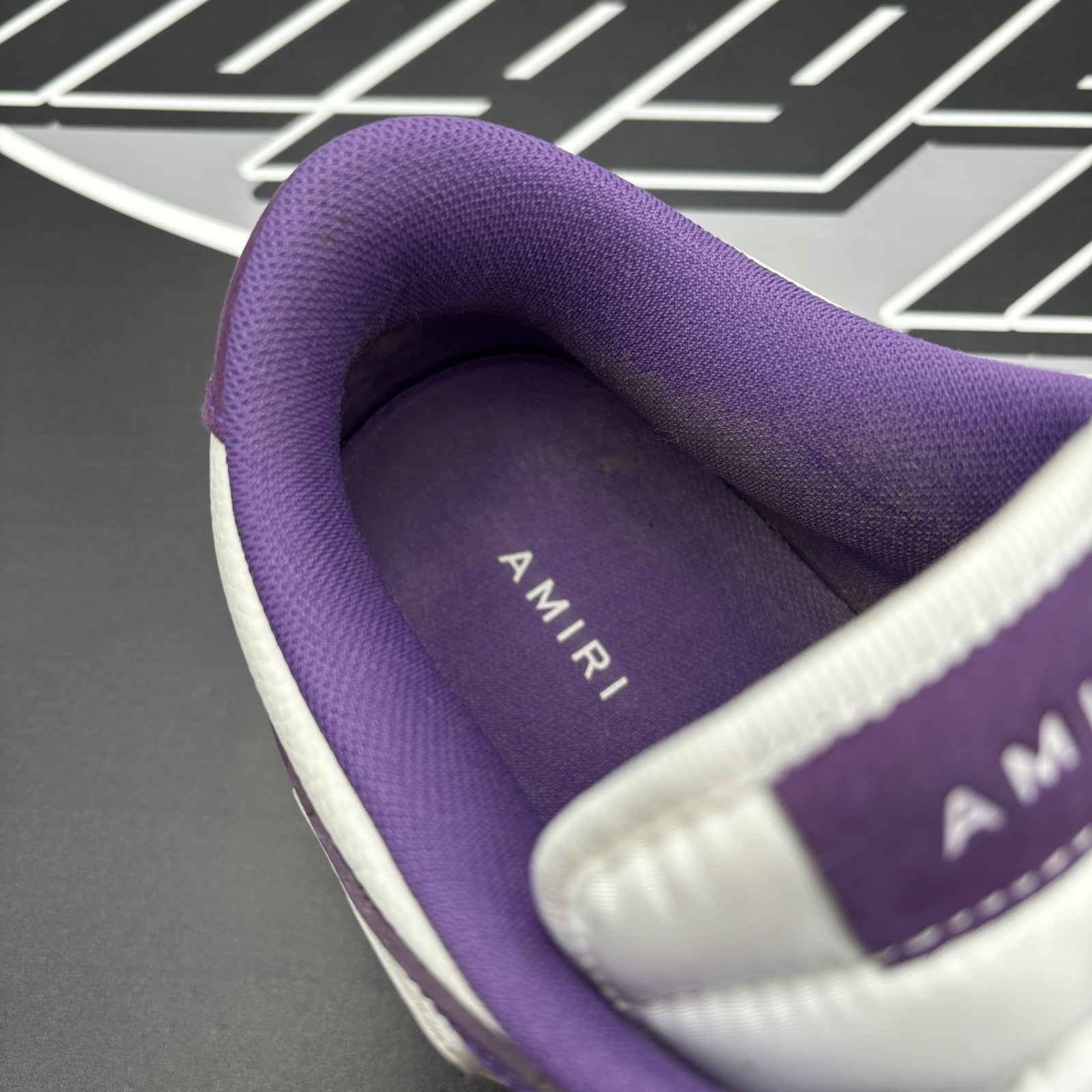 Size 43 (10 US) - Amiri Bandana Skel Low Top ' White, Purple ' | GREAT COND!