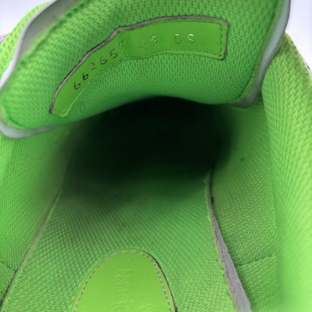Size 45 (12 US) Alexander McQueen ' Transparent Sole White, Lime '