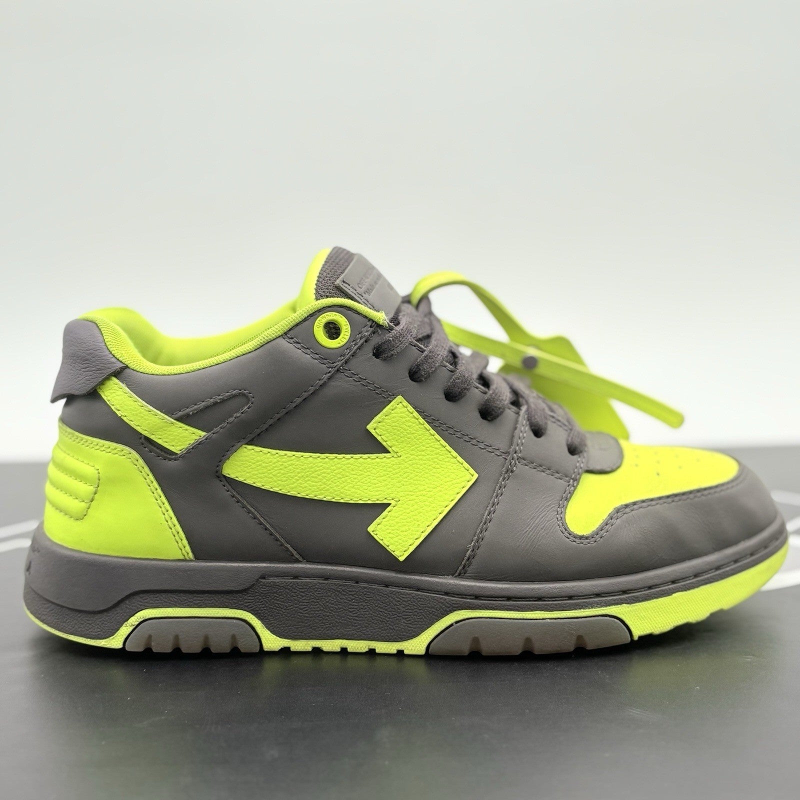 Size 43 (10 US) Off-White Out of Office ' Grey Yellow ' | GOOD CONDITION!