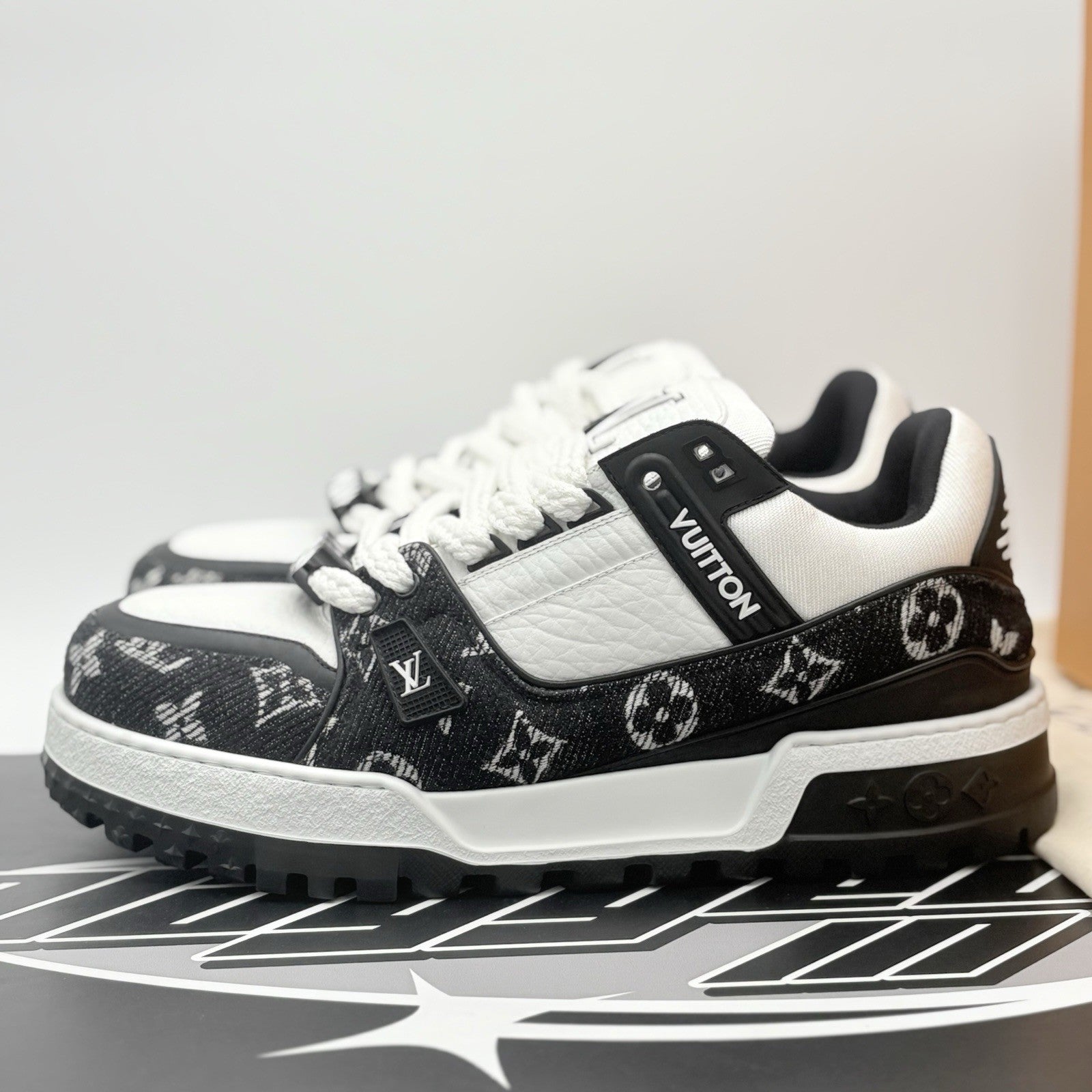 Size 10 LV (11-11.5 US) Louis Vuitton Denim Maxi ' Black ' | ONLY WORN ONCE!