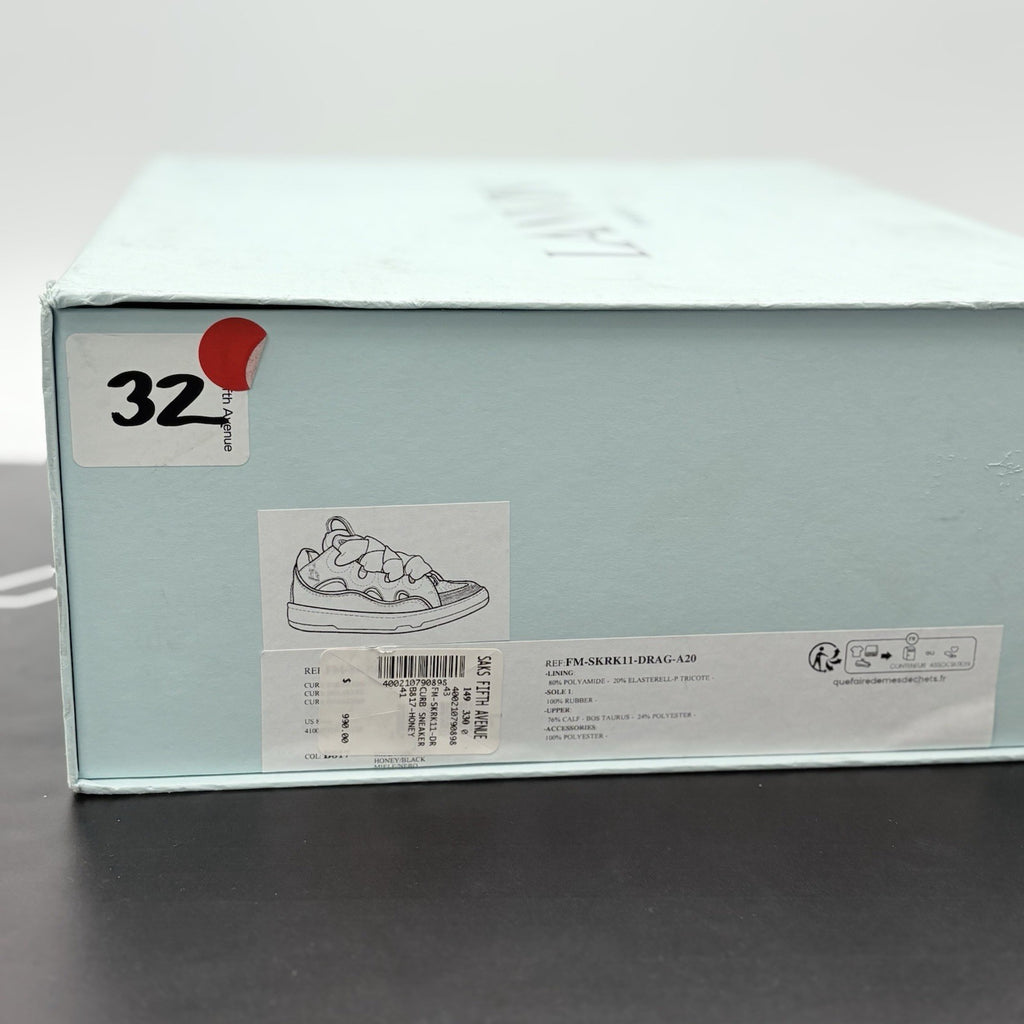 Size 41 (8 US) - Lanvin Curb Sneaker ' Black Honey ' | EXCELLENT CONDITION!