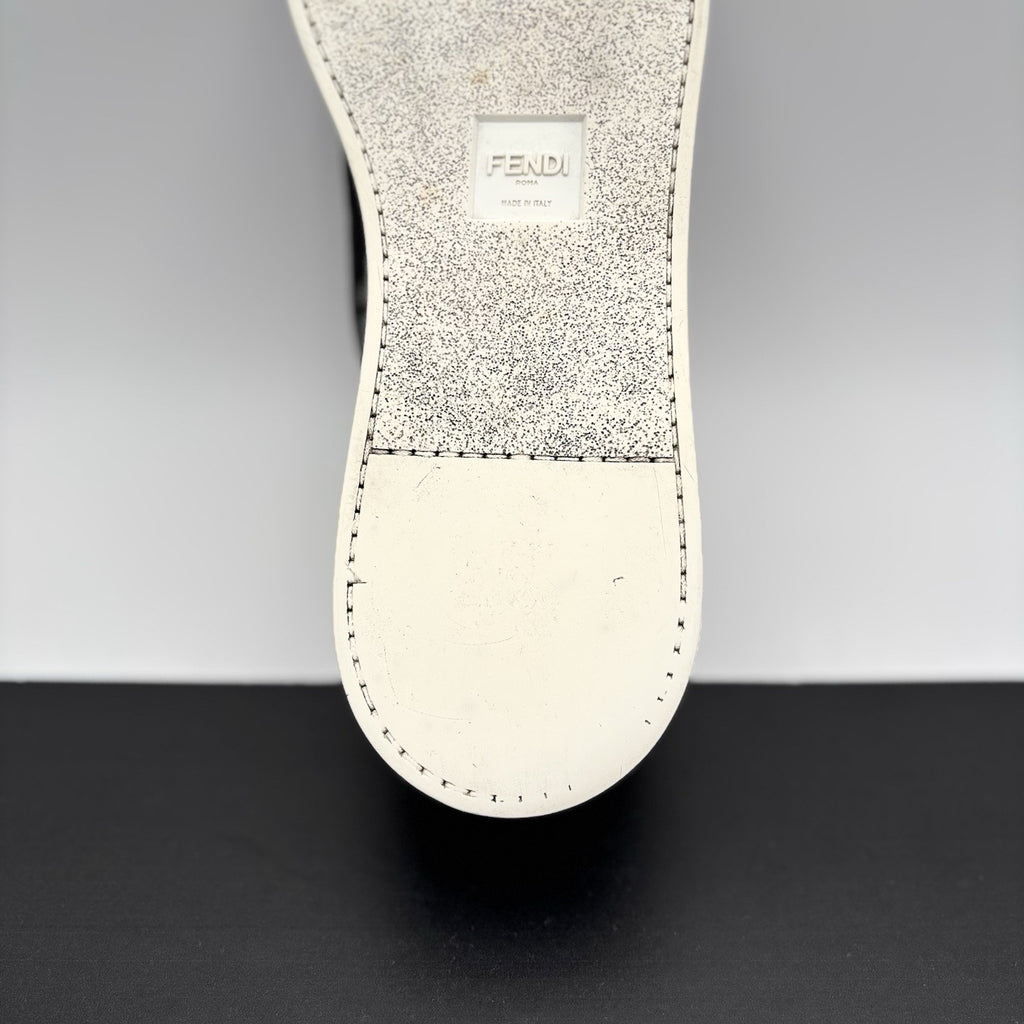 Size 12 UK (13 US) - Fendi FF Flash Logo Low ‘ Monogram Black ‘