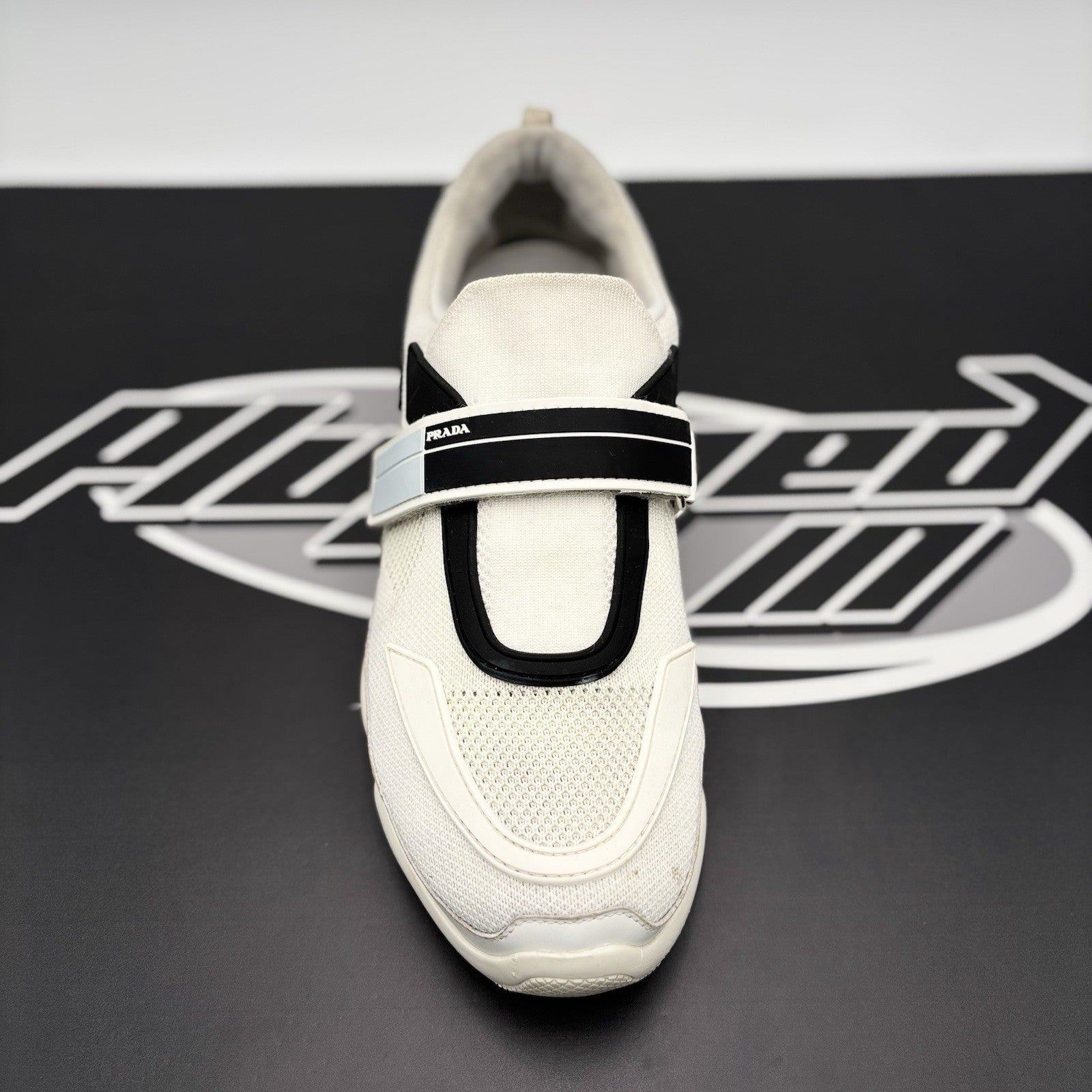Size 6.5 UK (7.5 US) - Prada Cloudbust Sneaker ' White Black ' | GOOD CONDITION!