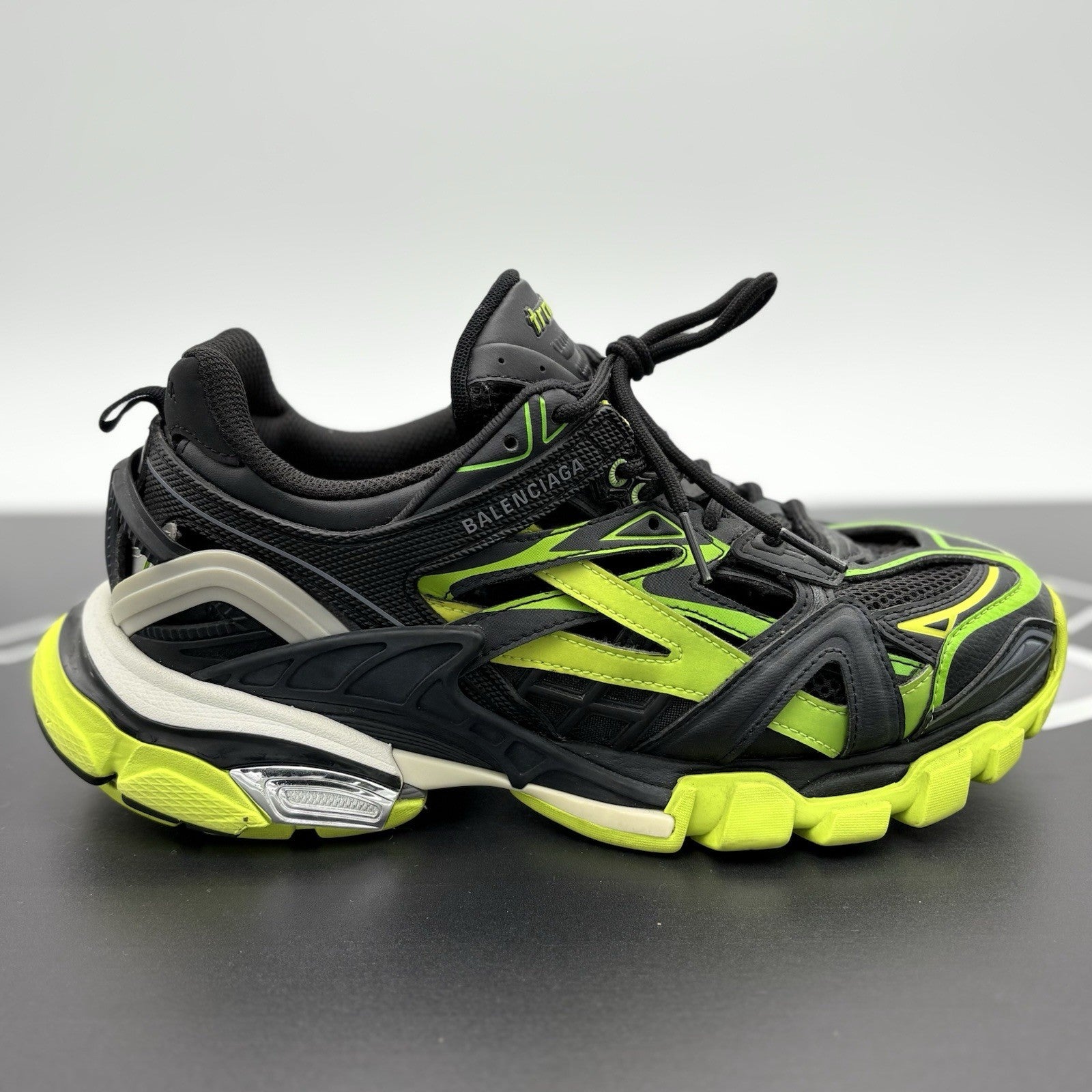 Size 40 (7 US) - Balenciaga Track 2 Trainer ' Black Yellow Green ' | GREAT COND!