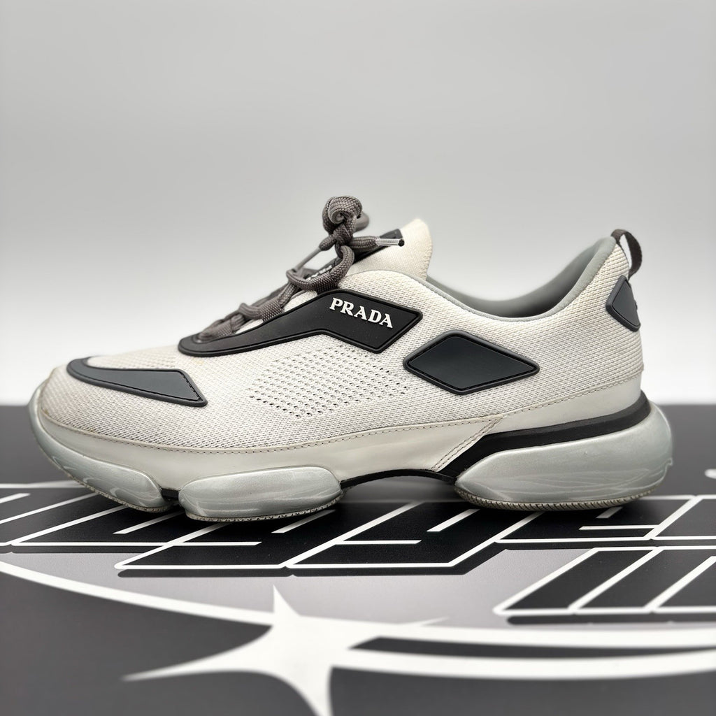 Size 6.5 UK (7.5 US) Prada Cloudbust Mesh ' White, Grey ' | GOOD CONDITION!