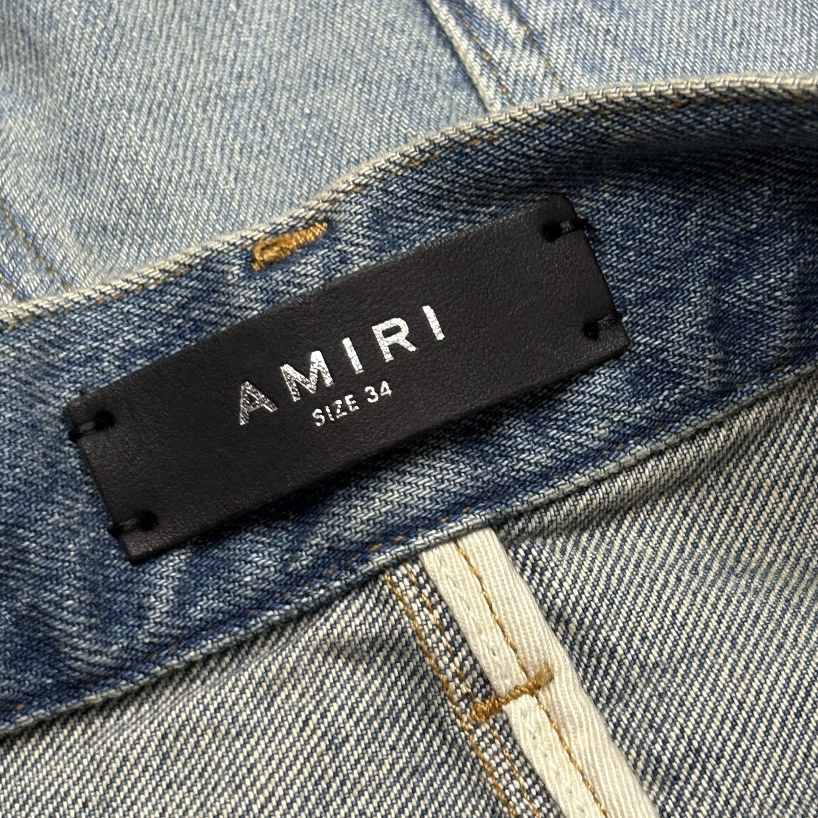 Size 34 - Amiri Shotgunned Distressed Baggy Jeans ' Indigo ' | SUPER CLEAN!