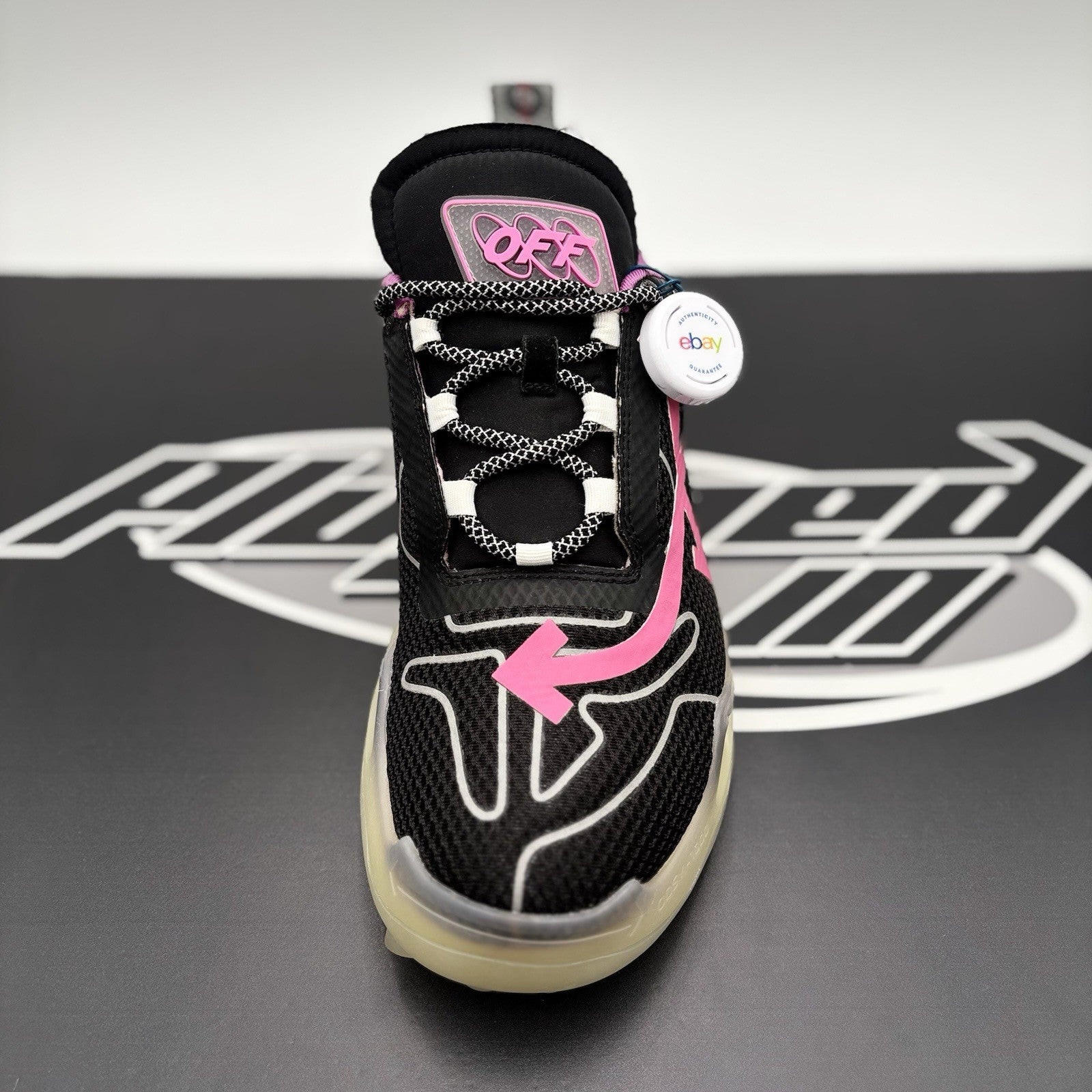 Size 42 (9 US) Off-White Odsy-1000 ' Transparent Fuchsia ' | GREAT CONDITION!