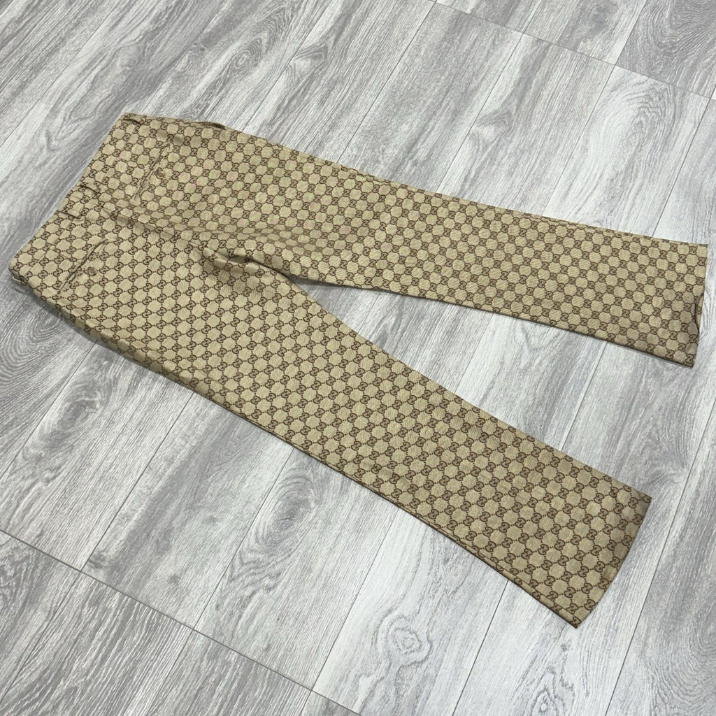 Size 50 - Gucci Jacquard Monogram Canvas Pants | SUPER CLEAN!