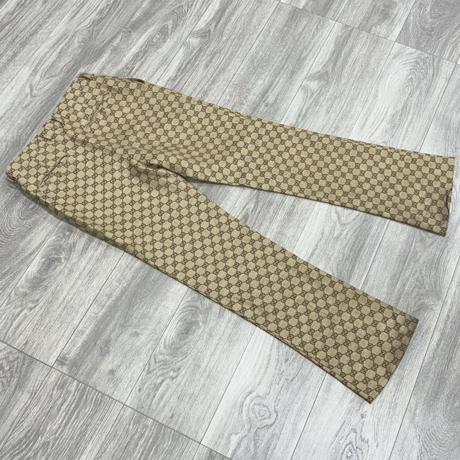 Size 50 - Gucci Jacquard Monogram Canvas Pants | SUPER CLEAN!