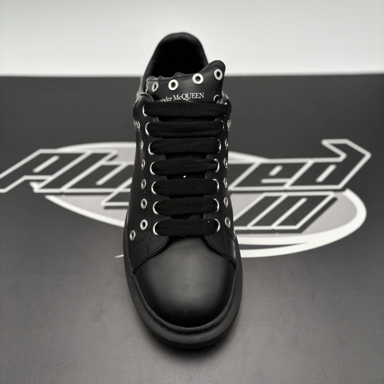 Size 43.5 (10.5 US) Alexander McQueen ' Black Silver Eyelets ' | GREAT COND!