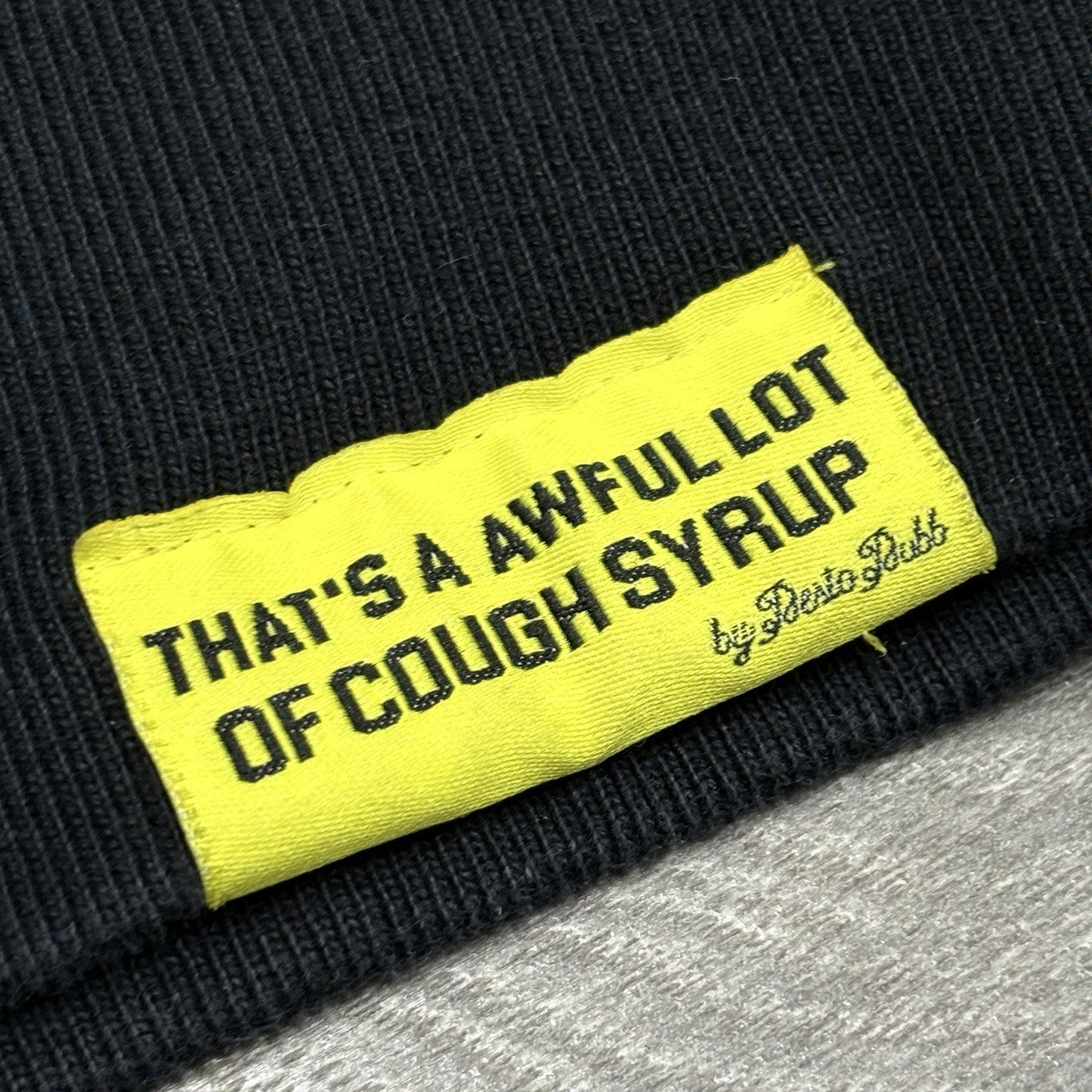 Size M - Thats A Awful Lot Of Cough Syrup Hoodie ' Black ' | NEW!