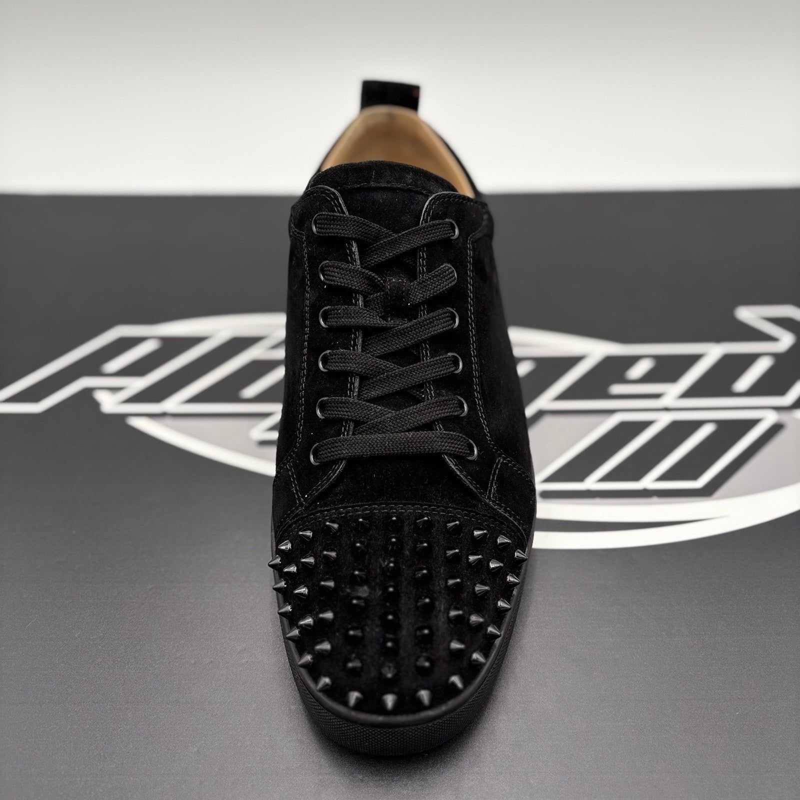Size 46 (13 US) Christian Louboutin Low Spiked  ' Black ' | GREAT!