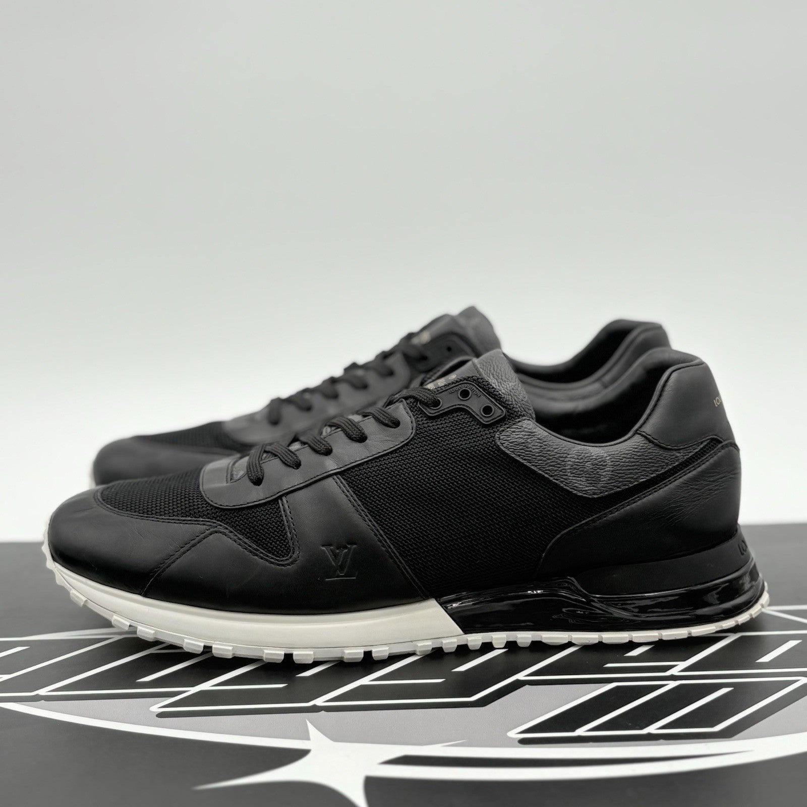 Size 9.5 LV (10.5-11 US) Louis Vuitton Run Away ' Black White ' | GOOD CONDITION