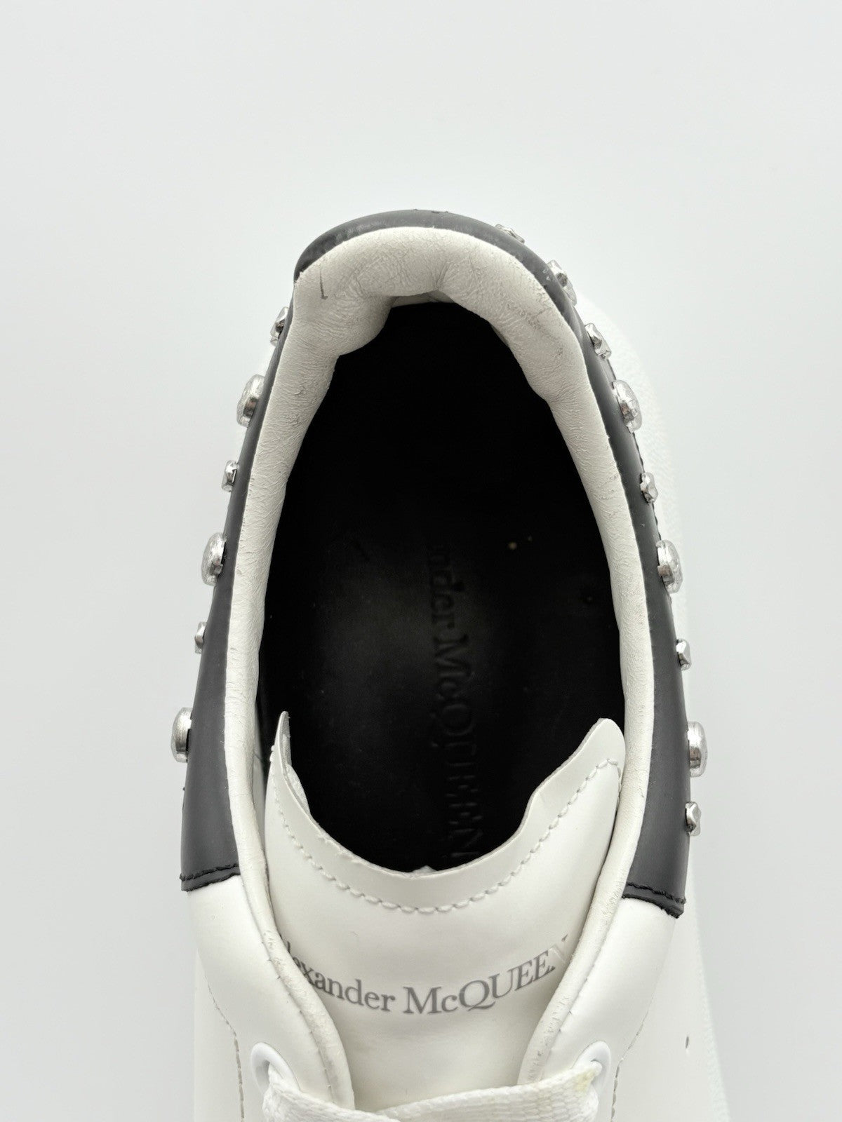 Size 45 (12 US) Alexander McQueen Studded Oversized ' White Black ' | GREAT COND