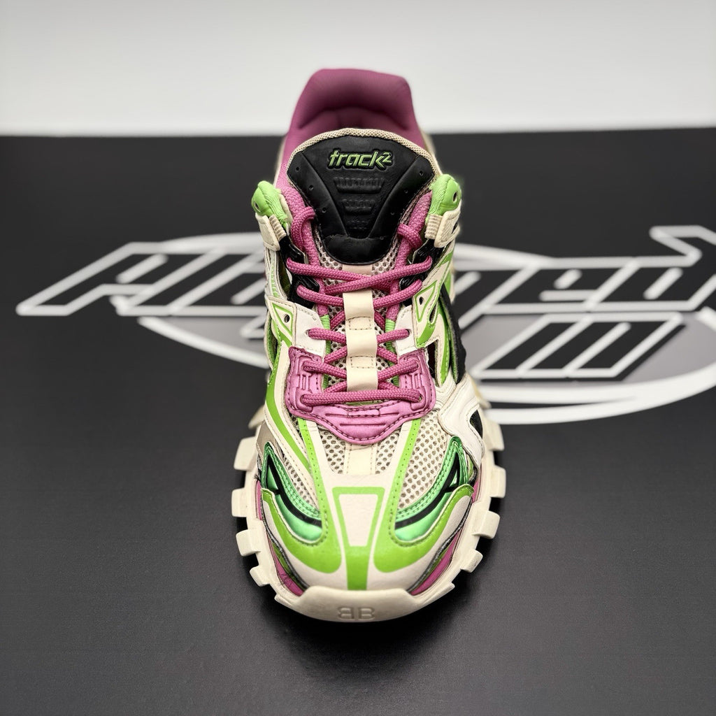 Size 41 (8 US) - Balenciaga Track 2 Trainer ' White, Purple, Green ' | GOOD!