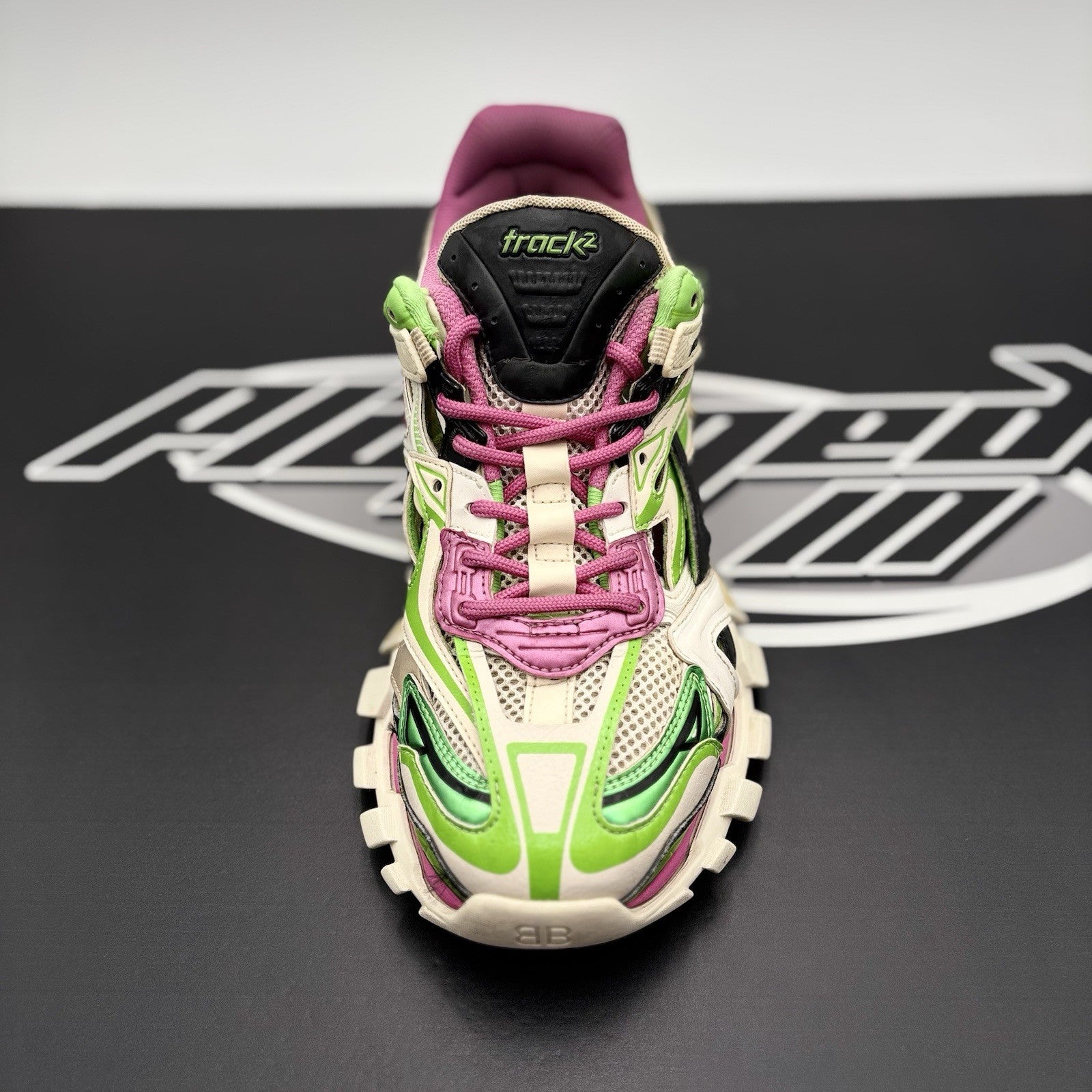 Size 41 (8 US) - Balenciaga Track 2 Trainer ' White, Purple, Green ' | GOOD!
