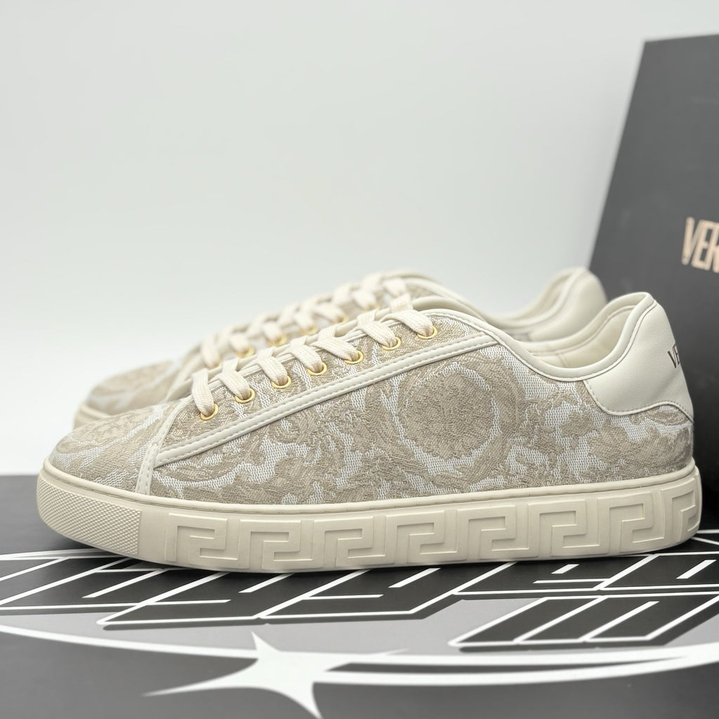 Size 44 (11 US) - Versace Barocco Greca Sneaker ' Beige Print ' | WORN ONCE!