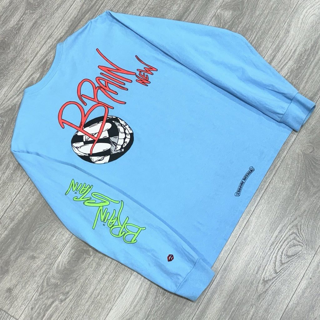 Size XL - Chrome Hearts Matty Boy Brain New Long Sleeve Shirt ' Blue ' | GREAT!