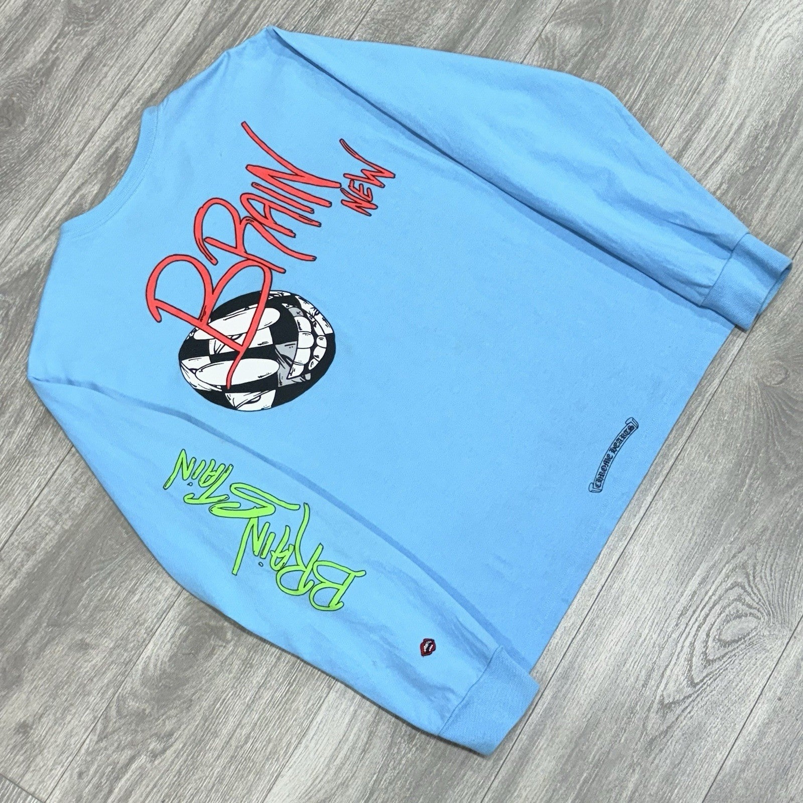 Size XL - Chrome Hearts Matty Boy Brain New Long Sleeve Shirt ' Blue ' | GREAT!