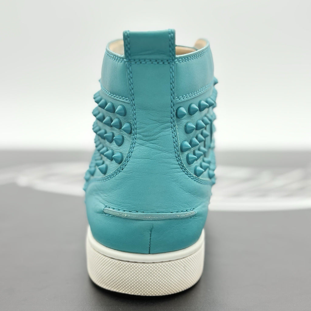 Size 45 (12 US) Christian Louboutin High Spikes ' Turquoise ' | GREAT CONDITION!