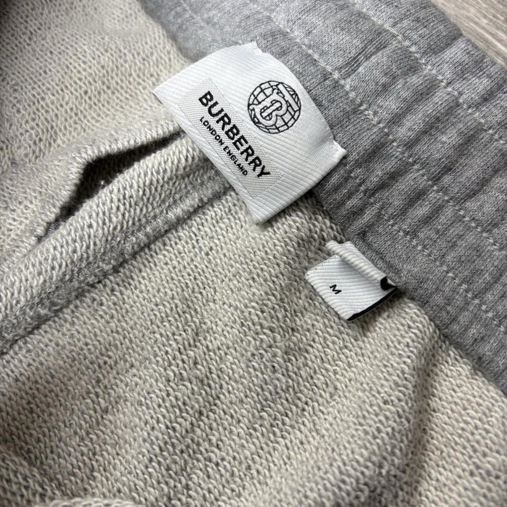 Size Medium - Burberry Melange Sweat Pants ' Pale Grey '