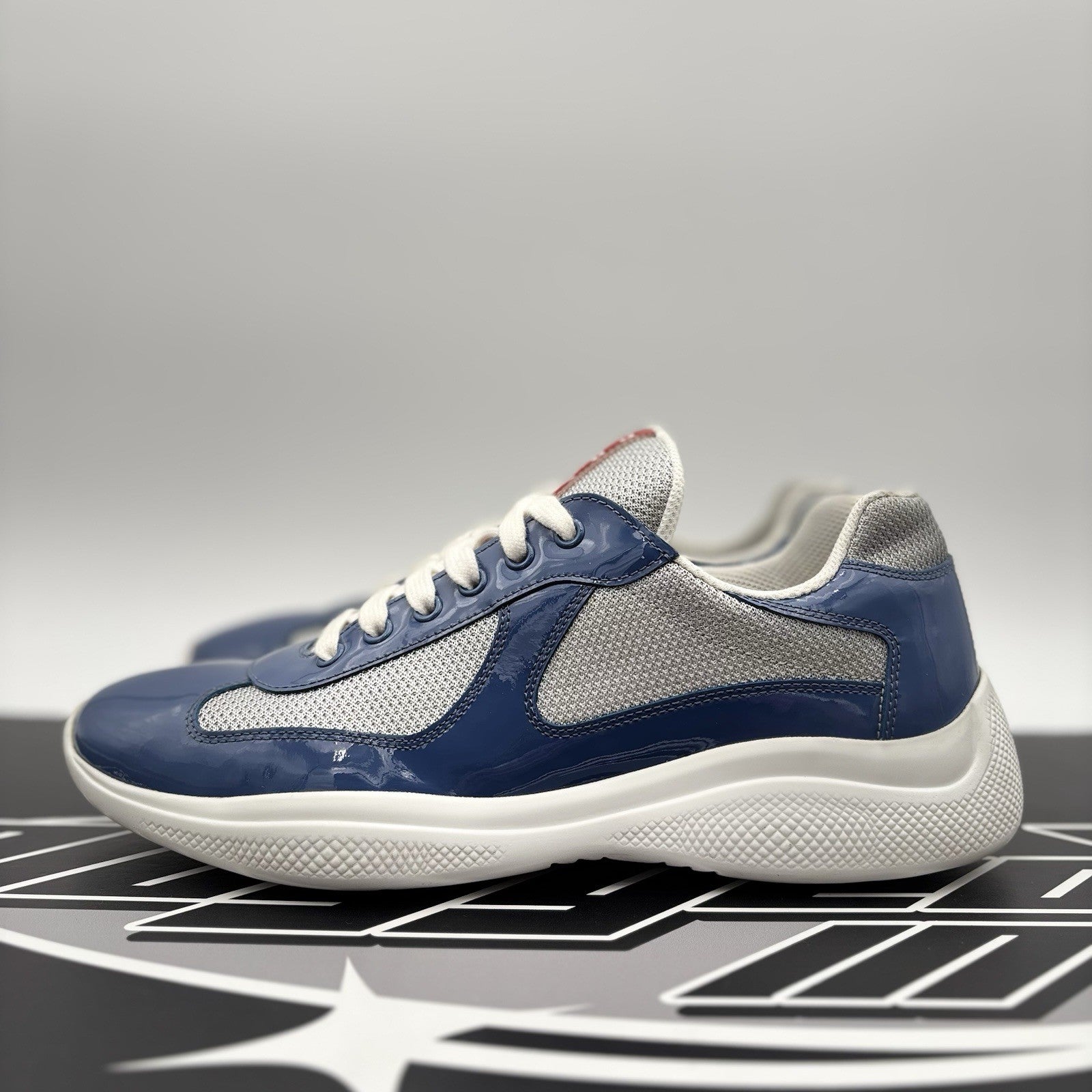 Size 7 UK (8 US) - Prada Americas Cup ' Aviation Blue, Silver' | GOOD CONDITION!