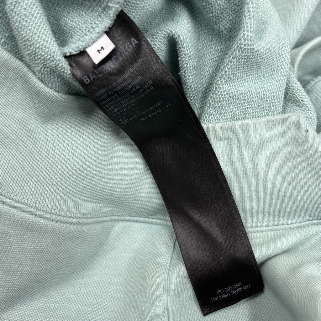 Size Medium - Balenciaga Embroidered BB Icon Logo Hoodie ' Blue ' | GOOD COND!