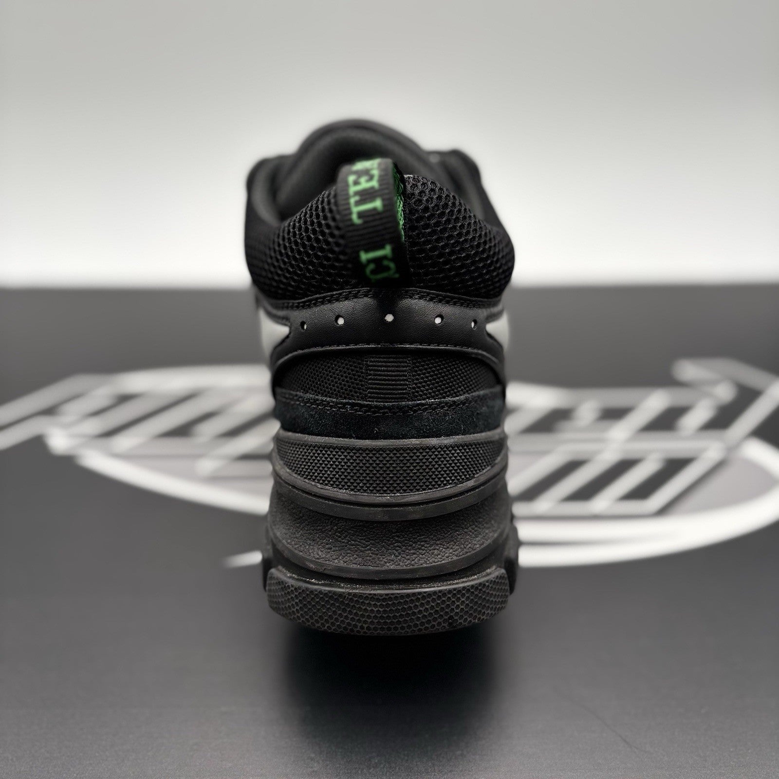 Size 8 G (8.5 US) - Gucci Flashtrek ' SEGA Black Leather ' | GOOD CONDITION!