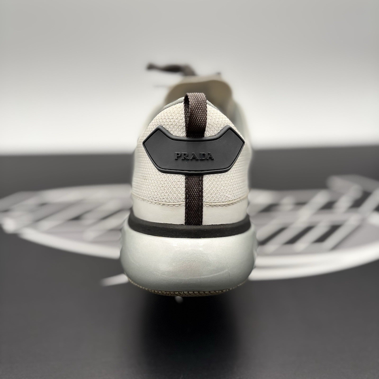 Size 6.5 UK (7.5 US) Prada Cloudbust Mesh ' White, Grey ' | GOOD CONDITION!