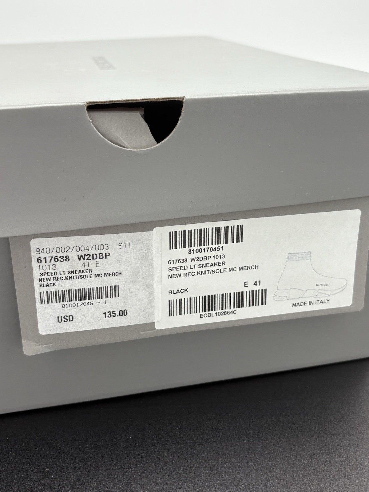 Size 41 (8 US) - Balenciaga Speed Graffiti Trainer  ' Black ' | BRAND NEW!