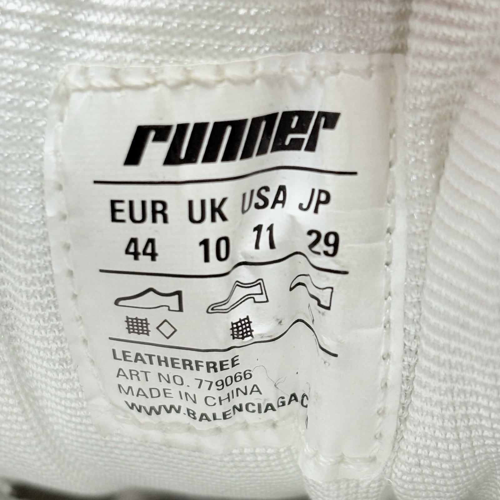 Size 44 (11 US) - Balenciaga Runner 2.0 ' White Grey Red ' | GREAT CONDITION!