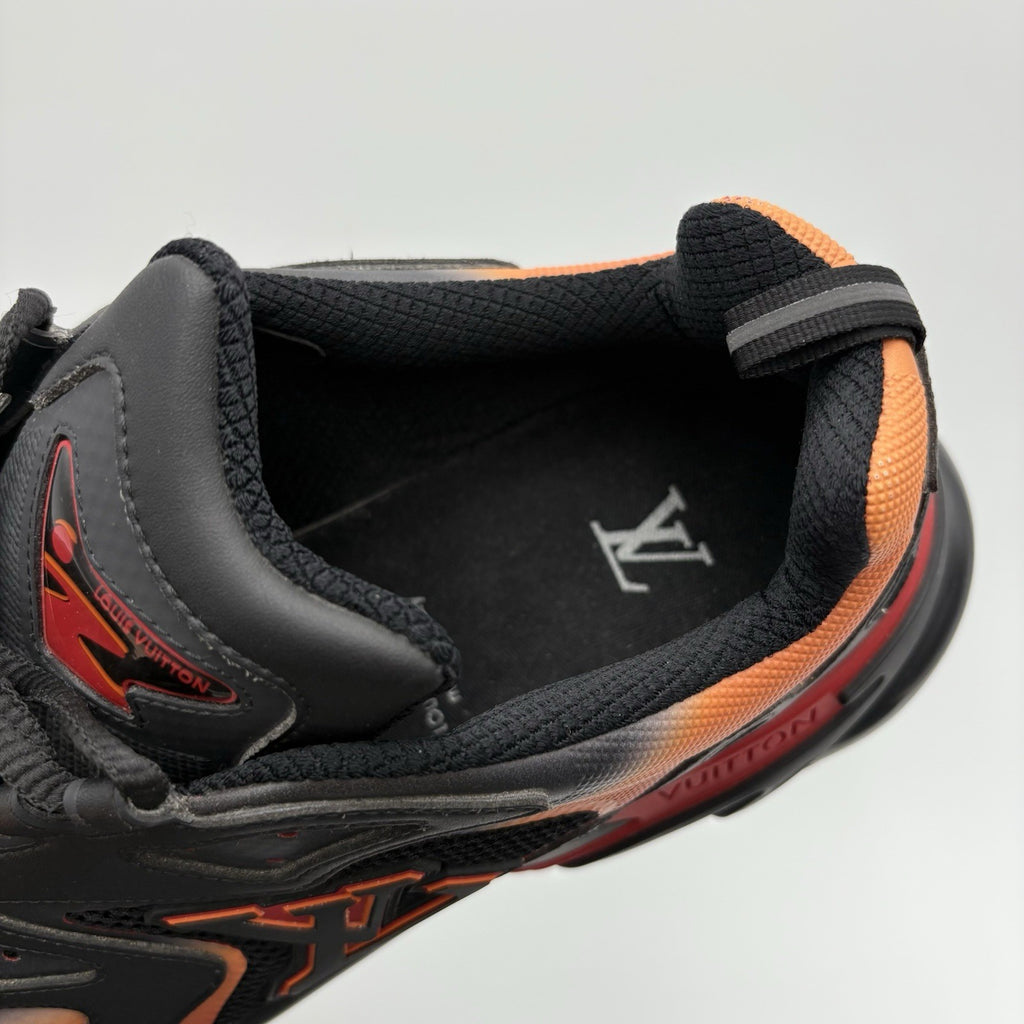 Size 12 LV (13-13:5 US) Louis Vuitton Tactic Runner ' Black Orange Red ' | CLEAN