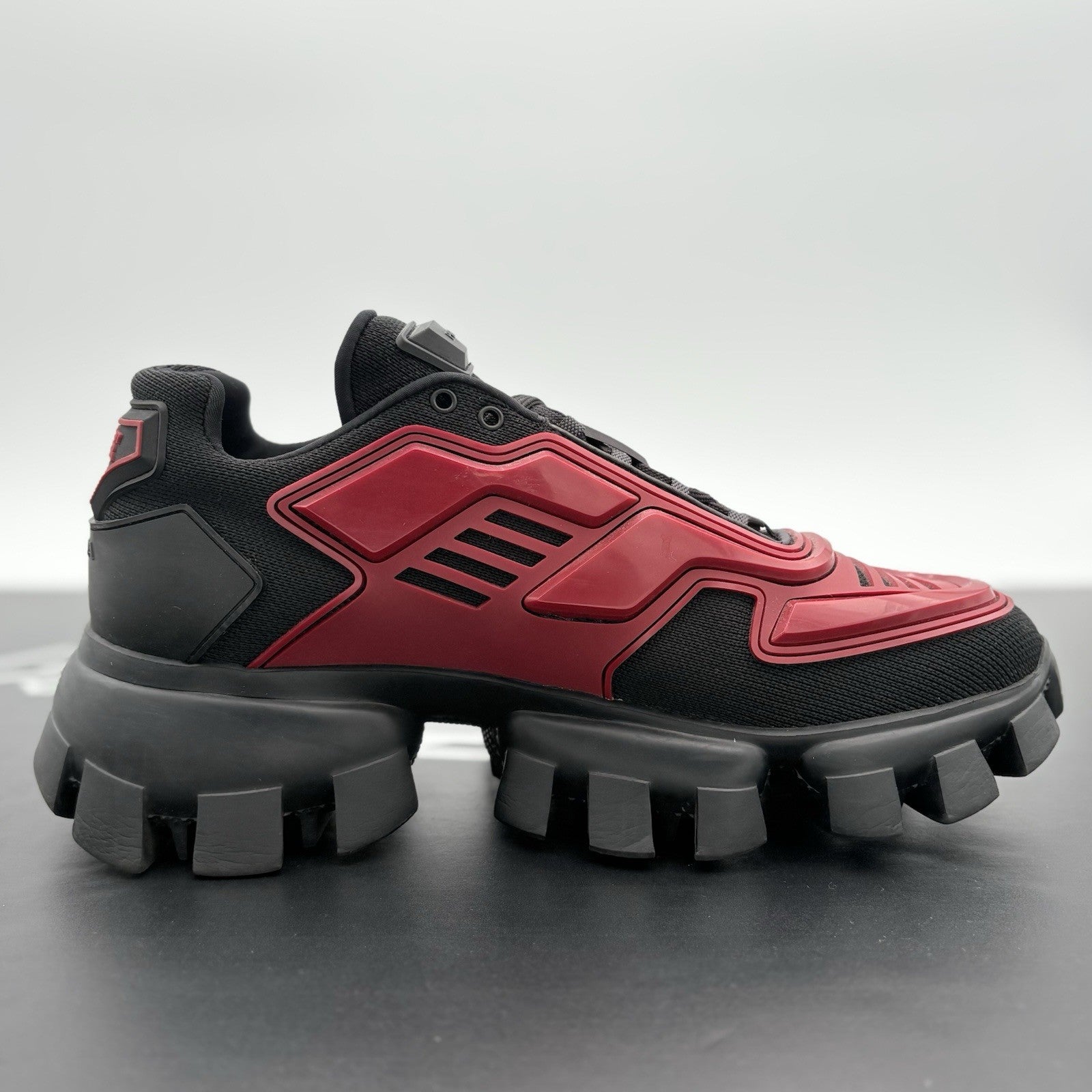 Size 7 UK (8 US) - Prada Cloudbust Thunder ' Red Black ' | SUPER CLEAN!