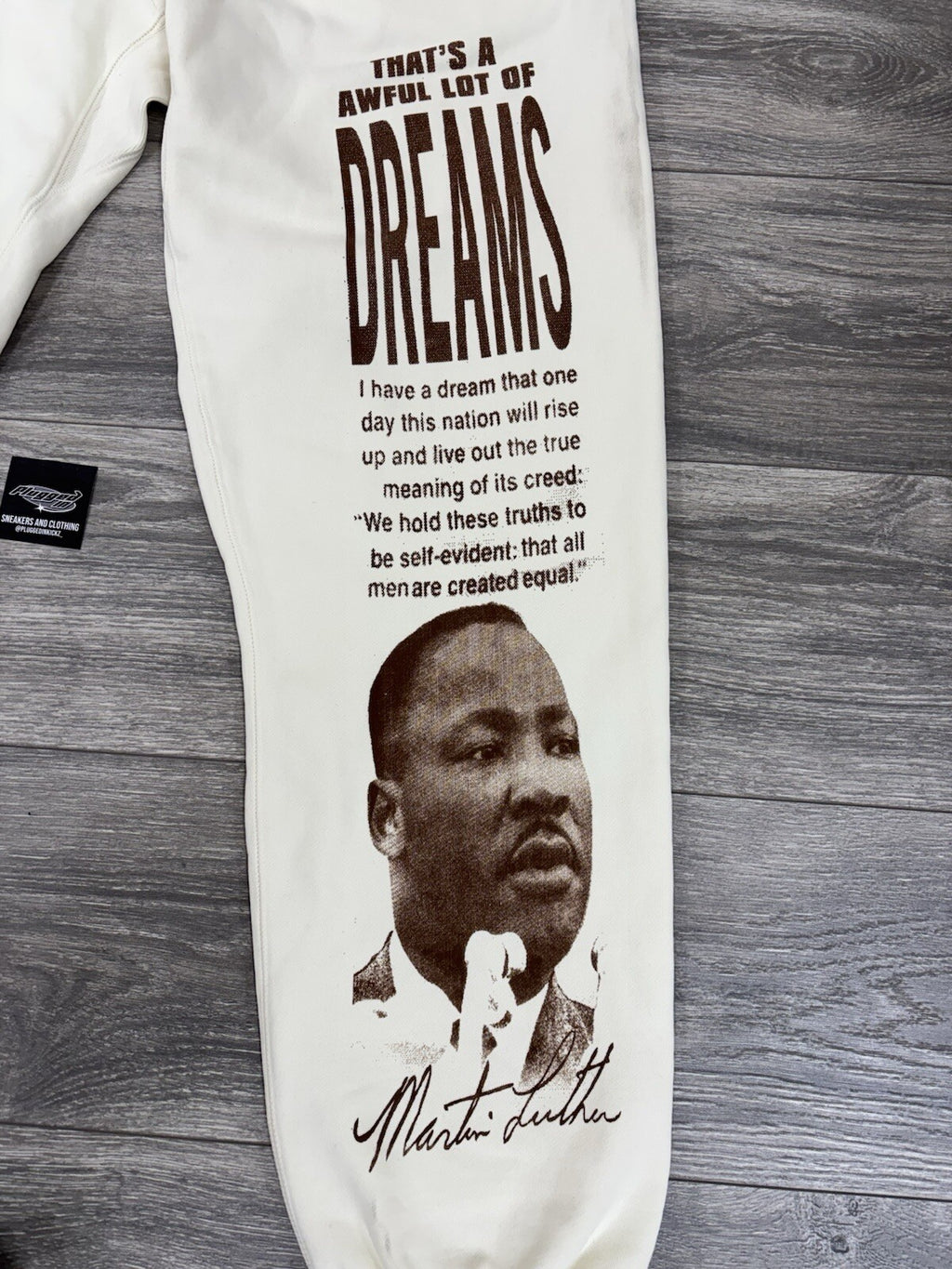 Size XL - That's A Awful Lot Of Cough Syrup Sweats x MLK ‘ Tan ‘ | NEW!
