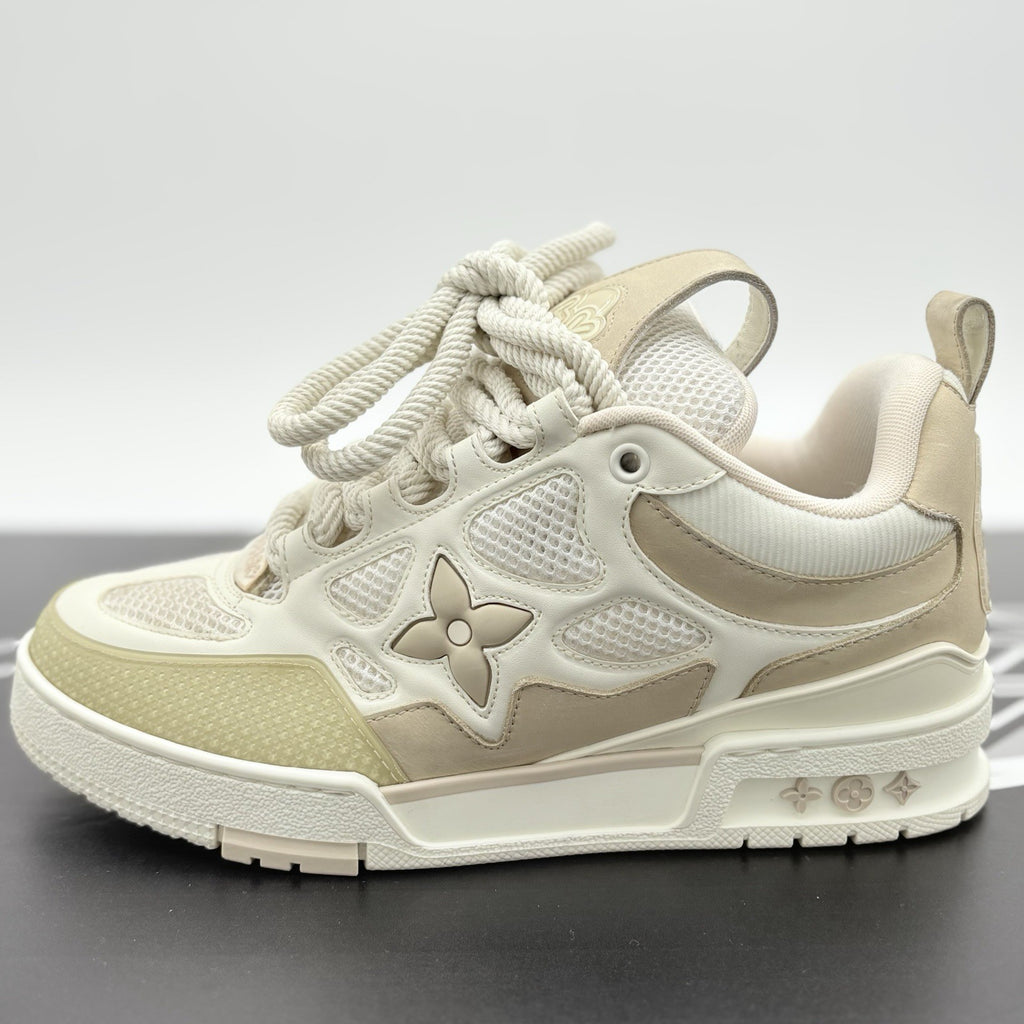 Size 5 LV (6-6.5 US) - Louis Vuitton Skate ' Beige White ' | SUPER CLEAN!