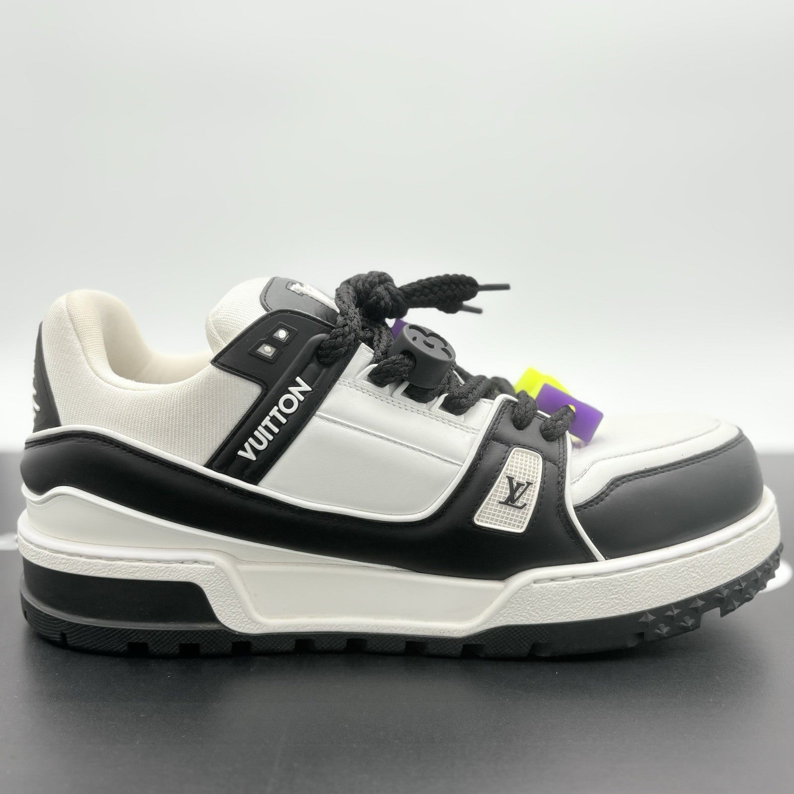 Size 12 LV (13-13.5 US) - Louis Vuitton Maxi ' Black White ' | SUPER CLEAN!